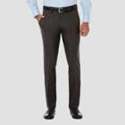 Haggar Men's Cool 18 Pro Slim Fit Flat Front Casual Pants - Dark Heather 29x30, Men's, Dark Grey
