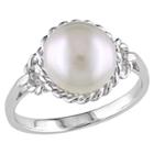 No Brand 9-9.5mm Cultured Freshwater Pearl Ring In Sterling Silver - 6 - White, Women's
