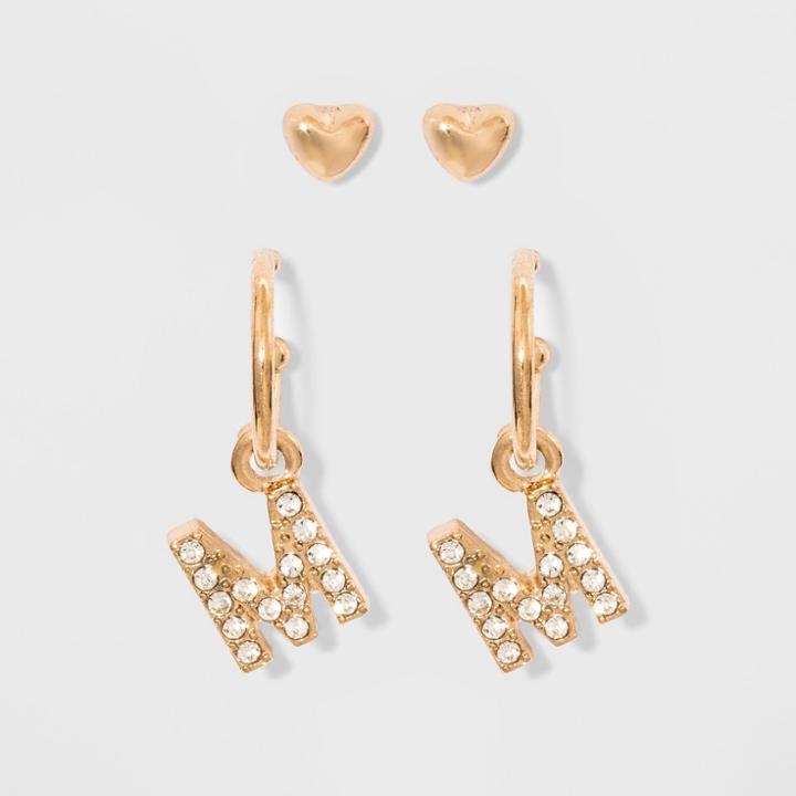 Sugarfix By Baublebar Delicate Stud Earring Set - Gold, Women's