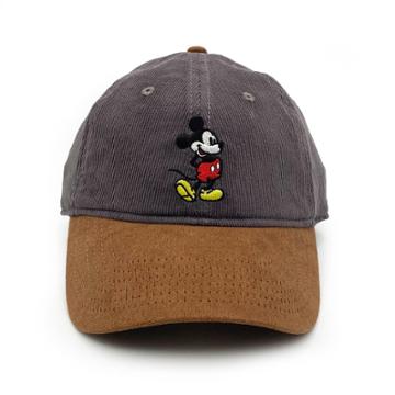 Concept One Men's Mickey Mouse Corduroy Brim Dad Hat - Gray