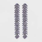 Glass Linear Earrings - A New Day Violet, Women's, Purple