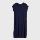 Women's Plus Size Short Sleeve Maxi T-shirt Dress - Ava & Viv Xavier Navy X, Xavier Blue