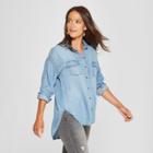Women's Long Sleeve Chambray Button-down - Knox Rose Indigo
