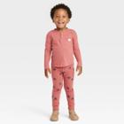 Grayson Collective Toddler Long Sleeve Ribbed Henley T-shirt & Leggings Set -