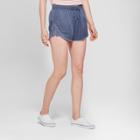 Women's Embroidered Frayed Shorts - Knox Rose Navy (blue)