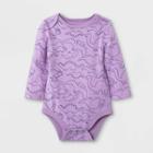 Baby Girls' Dino Long Sleeve Bodysuit - Cat & Jack Purple Newborn