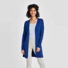 Women's Long Sleeve Open Layer Cardigan - A New Day Blue M, Women's,