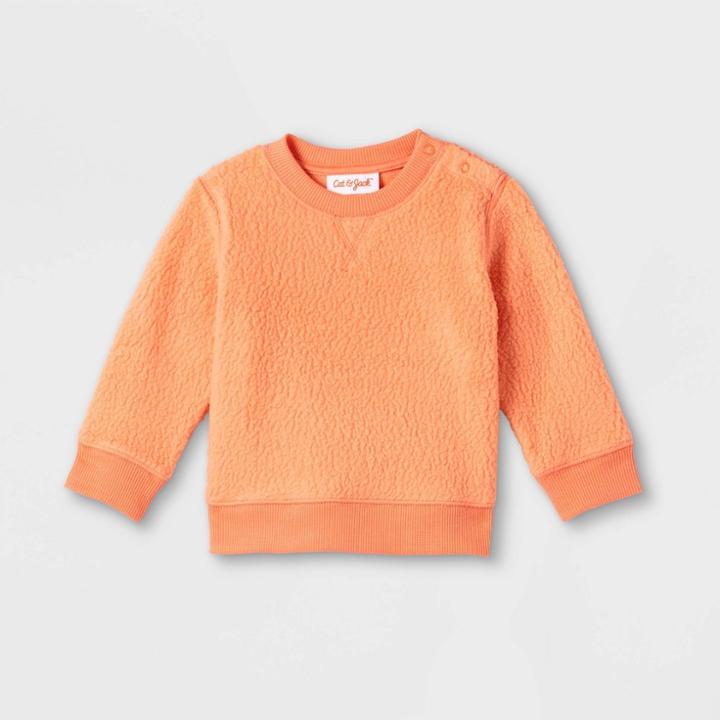 Baby Fleece Pullover Sweatshirt - Cat & Jack Orange