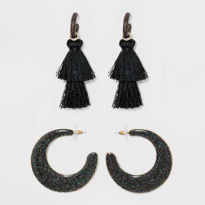 Sugarfix By Baublebar Chic Statement Earring Gift Set - Black, Women's,