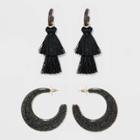 Sugarfix By Baublebar Chic Statement Earring Gift Set - Black, Women's,