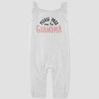 Baby Girls' Family Love 1pc 'please Pass Me To Grandma' Jumpsuit - Just One You Made By Carter's Gray