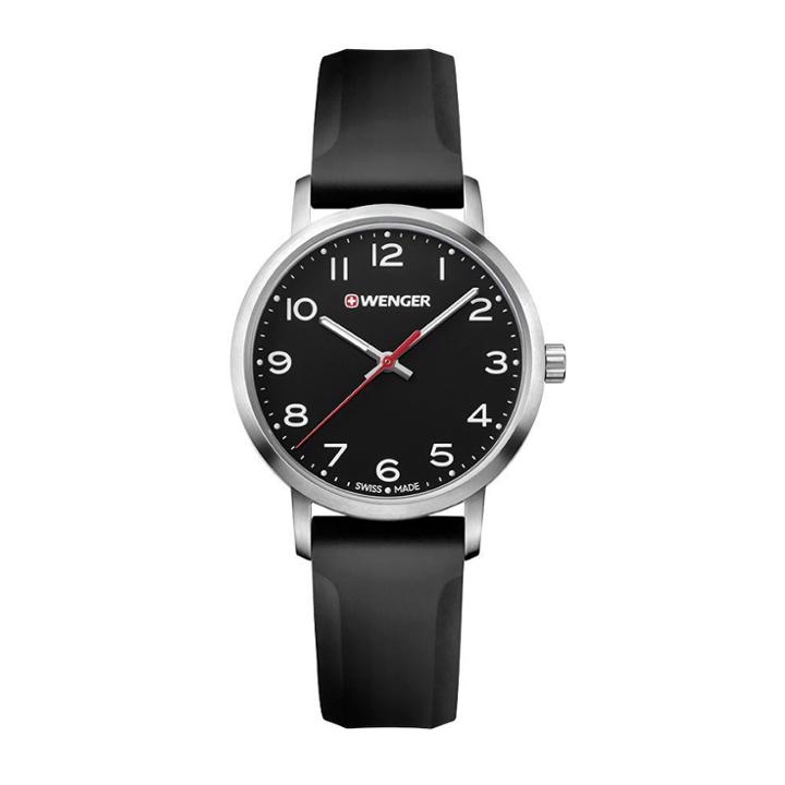 Target Women's Wenger Avenue - Swiss Made - Black Dial Silicone Strap Watch - Black