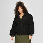 Women's Plus Size Teddy Jacket - Who What Wear Black