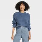Women's Crewneck Pullover Sweater - Universal Thread Navy Blue