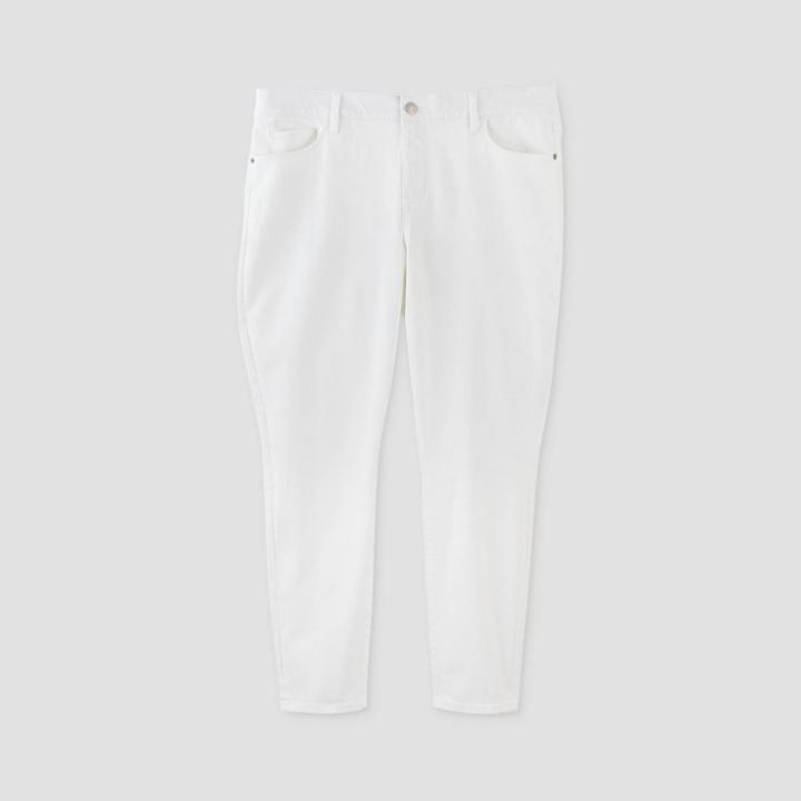 Women's Plus Size Mid-rise Straight Leg Jeans - Ava & Viv White