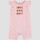 Baby Love You Most Romper - Just One You Made By Carter's Pink Newborn