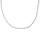 Target Women's Diamond Cut Crystal Like Chain Necklace In Sterling Silver (20),