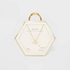 Gold Plated Howlite Healing Stone Pendant Necklace - A New Day White, Women's
