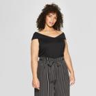 Women's Plus Size Off The Shoulder Top - Who What Wear Black