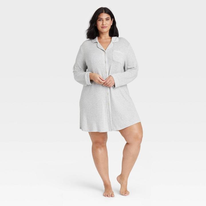 Women's Plus Size Perfectly Cozy Nightgown - Stars Above