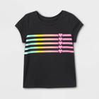 Toddler Girls' Rainbow Heart Short Sleeve Graphic T-shirt - Cat & Jack Dark Gray