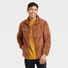 Men's Tall Long Sleeve Faux Fur Sherpa Jacket - Goodfellow & Co Brown