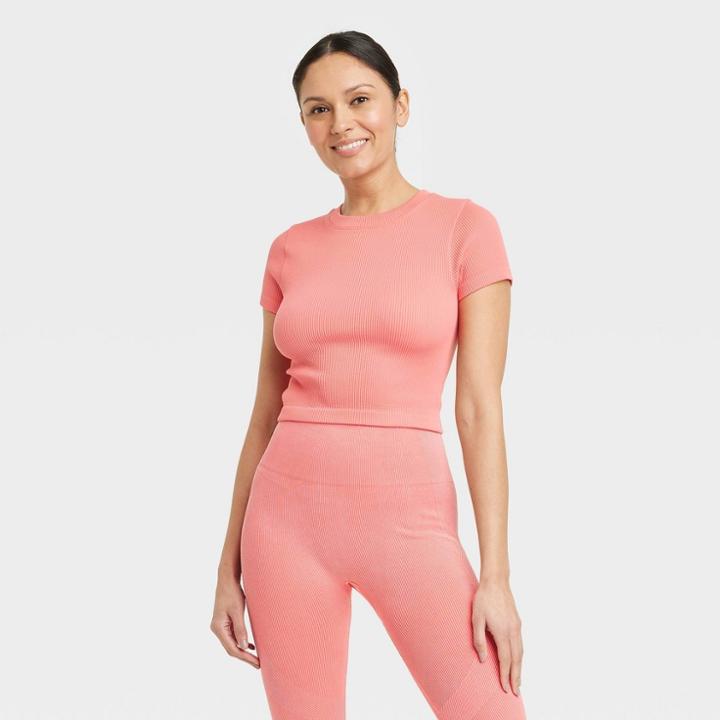 Women's Seamless Baby T-shirt - Joylab Coral Pink