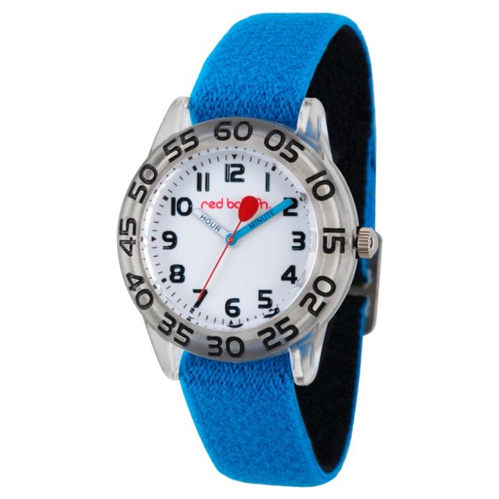 Target Boys' Red Balloon Clear Plastic Time Teacher Watch - Blue