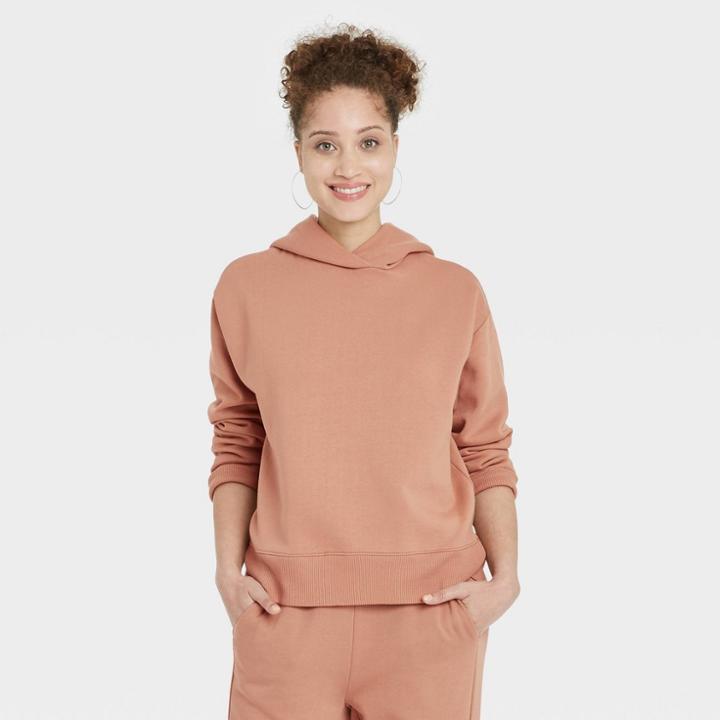 Women's Hooded Sweatshirt - A New Day Tan