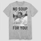 Men's Netflix No Soup For You Meme Short Sleeve Graphic T-shirt - Heather Gray