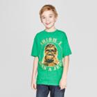 Boys' Star Wars Chewie Irish I Was A Jedi St. Patrick's Day Short Sleeve T-shirt - Green