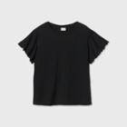 Women's Plus Size Short Sleeve Scoop Neck T-shirt - Ava & Viv Black X, Women's