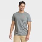 Men's Standard Fit Short Sleeve Crew Neck Graphics T-shirt - Goodfellow & Co Gray/tree