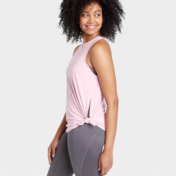 Women's Side-tie Tank Top - All In Motion Lilac Xs, Women's, Purple