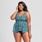 Women's Hanky Hem Tankini - Ava & Viv Blue
