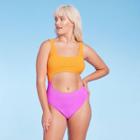Women's Cut Out One Piece Swimsuit - Wild Fable Orange & Pink