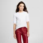 Women's Short Elbow Sleeve T-shirt - Who What Wear White