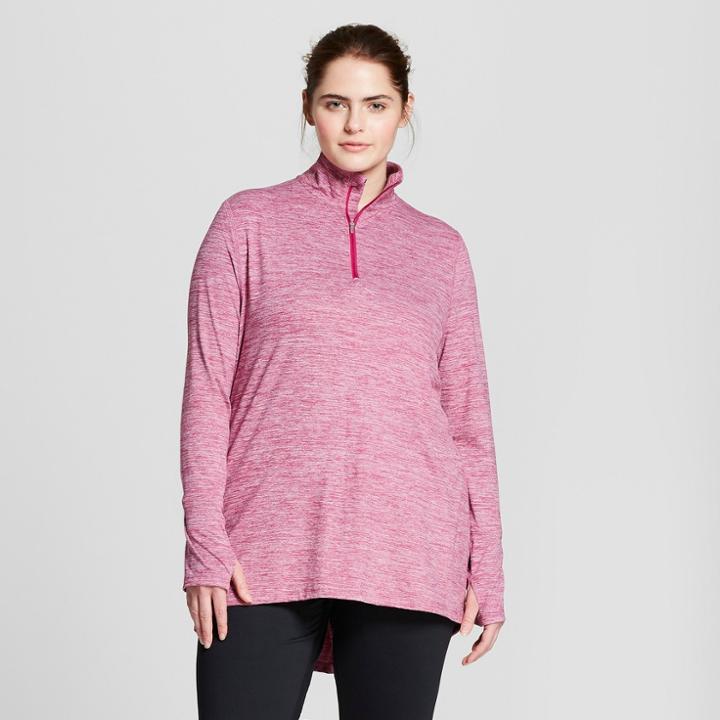 Women's Plus-size 1/2 Zip Pullover - C9 Champion Grapevine Heather
