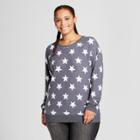 Women's Plus Size Stars Long Sleeve Graphic Sweatshirt - Grayson Threads (juniors') Gray