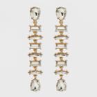 Sugarfix By Baublebar Graphic Crystal Drop Earrings - Clear, Girl's
