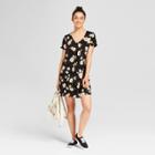 Women's Floral Print T-shirt Dress - Mossimo Supply Co. Black