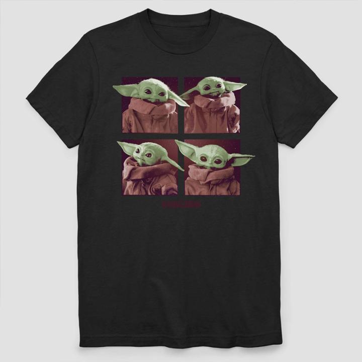 Men's Star Wars The Mandalorian Child Short Sleeve Graphic T-shirt - Black S, Boy's,