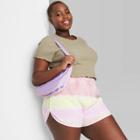 Women's Plus Size High-rise Tie-dye Dolphin Leisure Shorts - Wild Fable Lavender 1x, Women's, Size: 1xl,