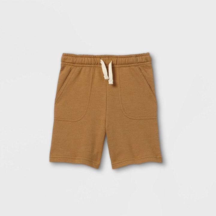 Toddler Boys' Knit Pull-on Shorts - Cat & Jack Brown
