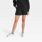 Women's High-rise Tie-front Jogger Shorts - Universal Thread Black