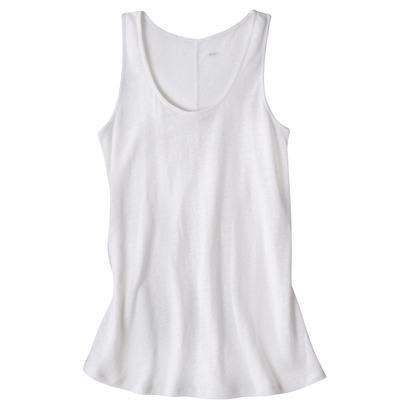 Mossimo Petites Draped Tank Top- White