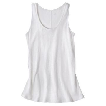 Mossimo Petites Draped Tank Top- White