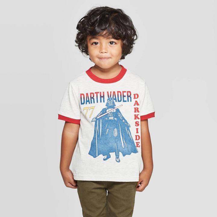 Petitetoddler Boys' Star Wars Short Sleeve T-shirt - Oatmeal Heather 2t, Boy's, Beige