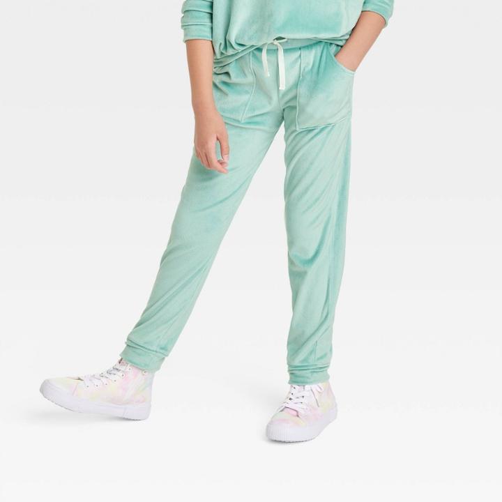 Girls' Micro Fleece Jogger Pants - Cat & Jack Green