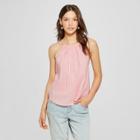 Women's Gingham High Neck Tank - Universal Thread Pink
